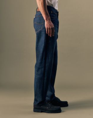 Gold Relaxed Tapered Jean in Gold Streak