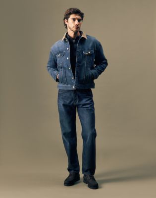 Gold Relaxed Storm Rider Jacket in Golden Hour