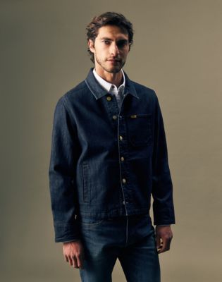 Gold Relaxed Denim Jacket in Pure Gold