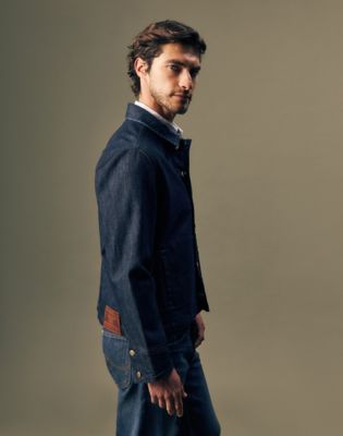 Gold Relaxed Denim Jacket in Pure Gold