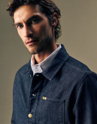 Gold Relaxed Denim Jacket in Pure Gold