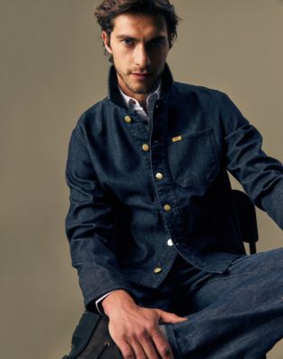 Gold Relaxed Denim Jacket in Pure Gold