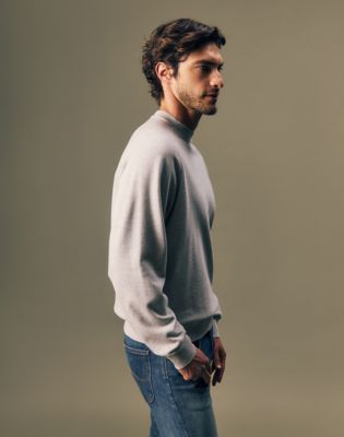 Gold Regular Crew Sweatshirt in Light Grey Heather