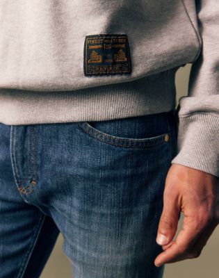Gold Regular Crew Sweatshirt in Light Grey Heather