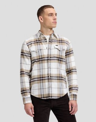 Regular Clean Western Shirt in Chocolate Plaid