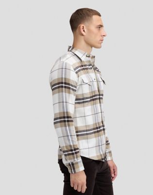 Regular Clean Western Shirt in Chocolate Plaid