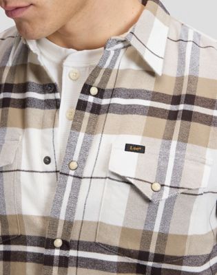 Regular Clean Western Shirt in Chocolate Plaid