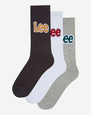3-Pack Sports Socks in Black, Grey Marl & White main view