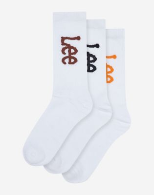 3-Pack Sports Socks in White, Rivet Navy & Squash main view