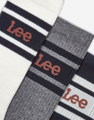 3-Pack Sports Socks in Ecru, Grey Marl & Rivet Navy alternative view 5