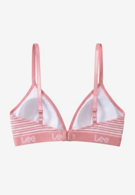 Bra Crop Top in Pink & White Stripe alternative view