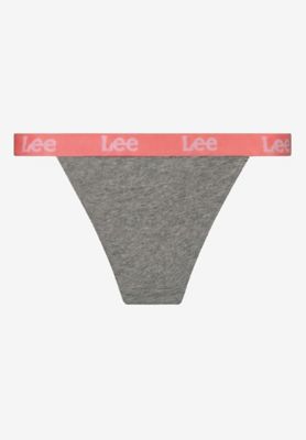 3-Pack Tanga Briefs in Pink, Stripe & Grey alternative view 2