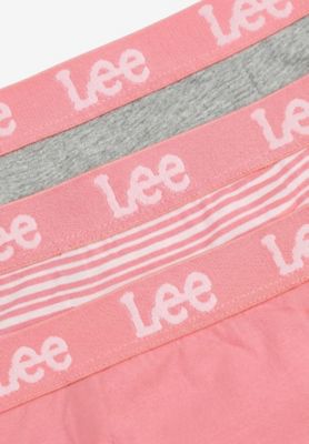 3-Pack Tanga Briefs in Pink, Stripe & Grey alternative view 4