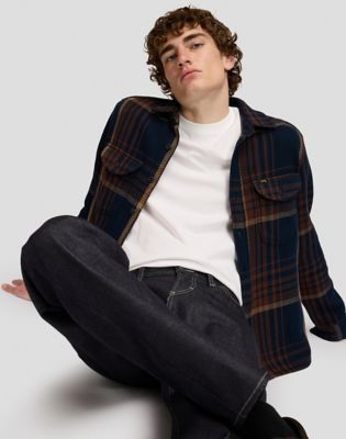 101 Heritage Workwear Relaxed Shirt in Navy Plaid