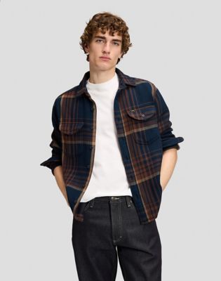 101 Heritage Workwear Relaxed Shirt in Navy Plaid
