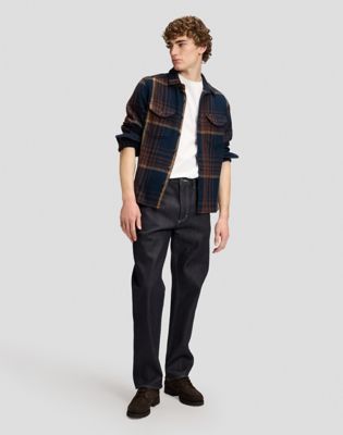 101 Heritage Workwear Relaxed Shirt in Navy Plaid