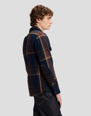 101 Heritage Workwear Relaxed Shirt in Navy Plaid