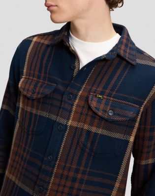 101 Heritage Workwear Relaxed Shirt in Navy Plaid