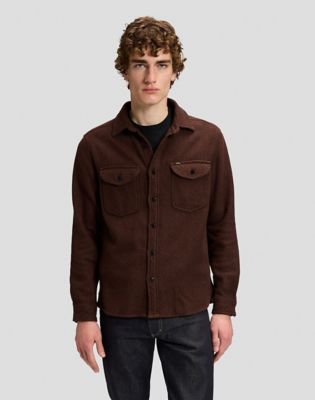101 Heritage Workwear Relaxed Shirt in Brown Jaspe