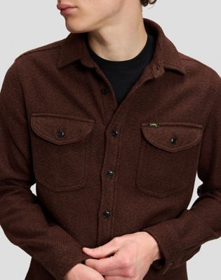 101 Heritage Workwear Relaxed Shirt in Brown Jaspe