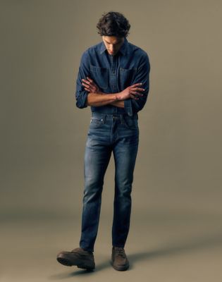 Gold Slim Straight Jean in Gold Sunday