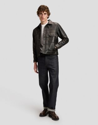 101 Relaxed Lined Cowboy Jacket in Chocolate Noir