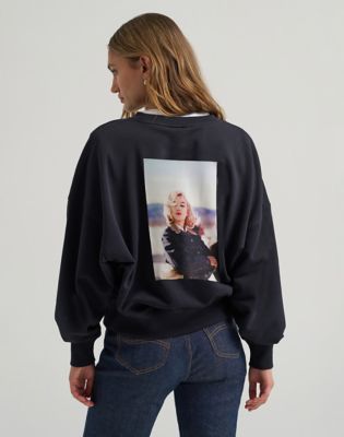 Lee X Marilyn Monroe Crew Sweatshirt in Black Beauty