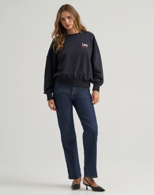 Lee X Marilyn Monroe Crew Sweatshirt in Black Beauty