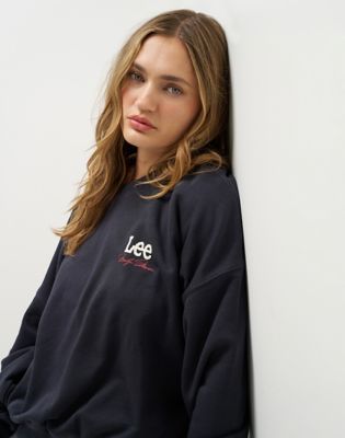 Lee X Marilyn Monroe Crew Sweatshirt in Black Beauty