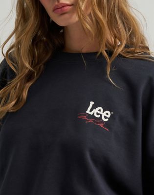 Lee X Marilyn Monroe Crew Sweatshirt in Black Beauty