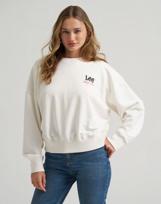 Lee X Marilyn Monroe Crew Sweatshirt in White