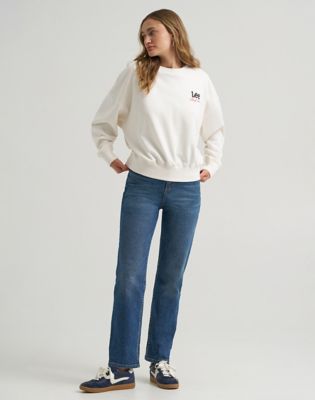 Lee X Marilyn Monroe Crew Sweatshirt in White