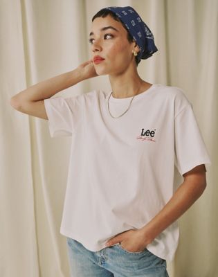 Lee X Marilyn Monroe Fit Tee in Star White