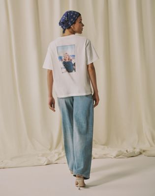 Lee X Marilyn Monroe Fit Tee in Star White