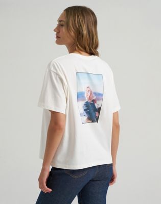 Lee X Marilyn Monroe Fit Tee in Star White
