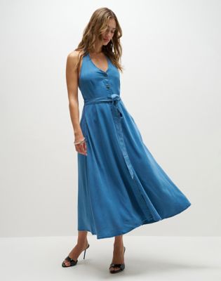 Lee X Marilyn Monroe Halter Dress in Ice Storm