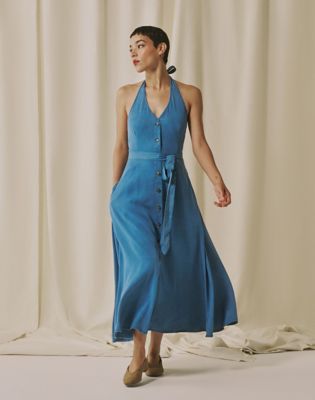 Lee X Marilyn Monroe Halter Dress in Ice Storm