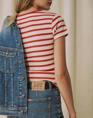 Lee X Marilyn Monroe Baby Tee in Striped
