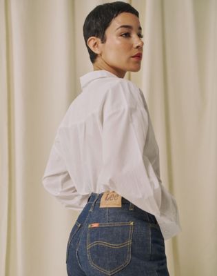 Lee X Marilyn Monroe Boyfriend Shirt in Star White