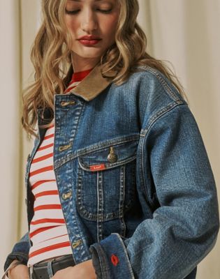 Lee X Marilyn Monroe Storm Rider Jacket in Mid Wash