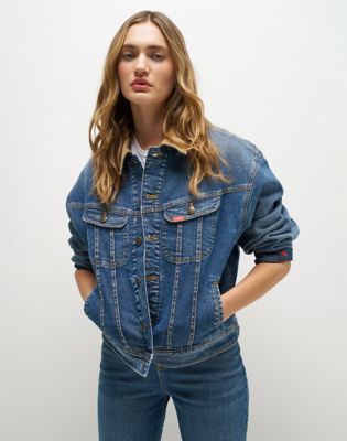 Lee X Marilyn Monroe Storm Rider Jacket in Mid Wash