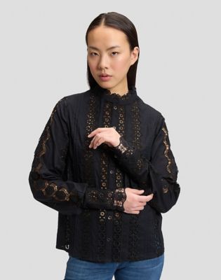 Regular Bohemian Blouse in Black