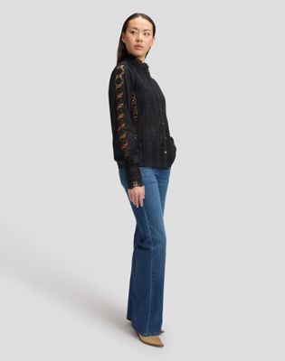 Regular Bohemian Blouse in Black