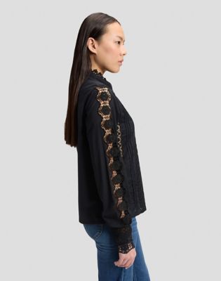 Regular Bohemian Blouse in Black