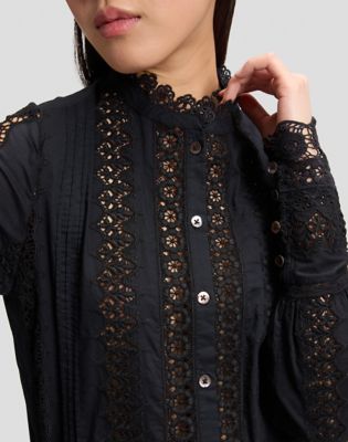 Regular Bohemian Blouse in Black