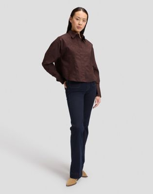 Regular Cuffed Shirt in Chocolate Torte