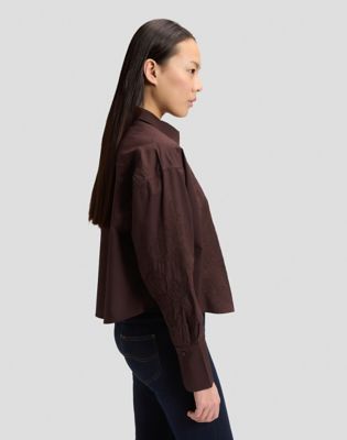 Regular Cuffed Shirt in Chocolate Torte