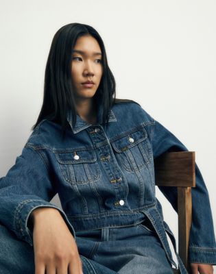 Knotted Denim Jacket in Dark Shade
