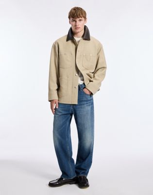 Long Sleeve Wool Jacket in Khaki