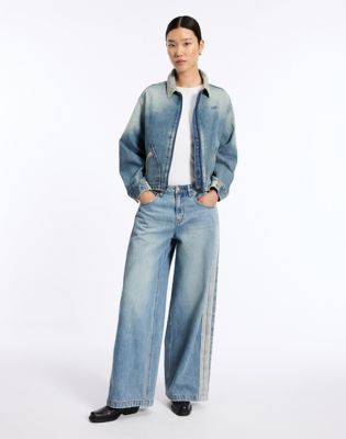Two Toned Slouchy Jean in Light Shade